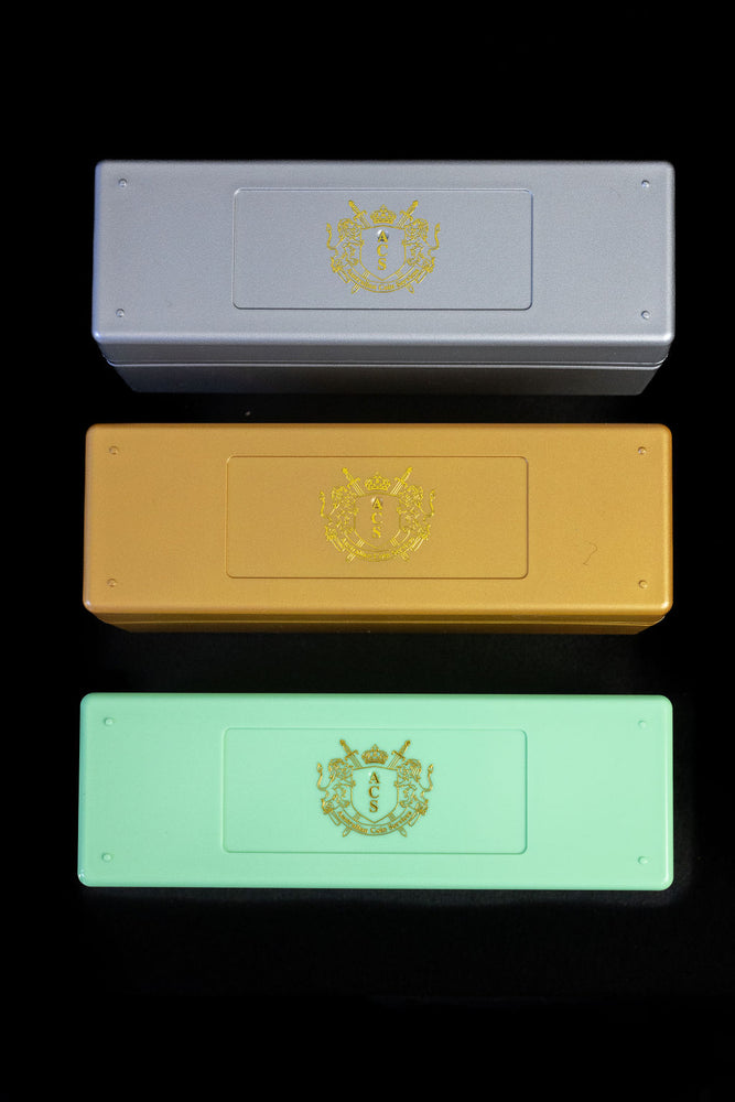 Coin Slab Storage Boxes in Silver, Gold and Lime Green 