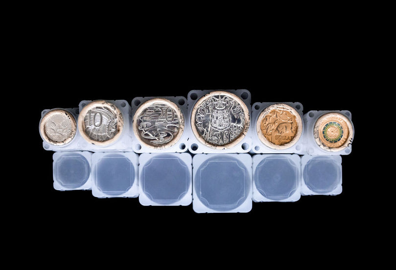 Collection of Coin Tubes ACS