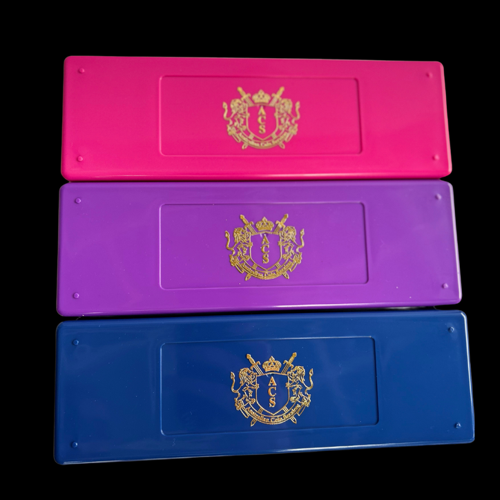 Coin Slab Storage Boxes in Pink, Purple and Royal Blue 